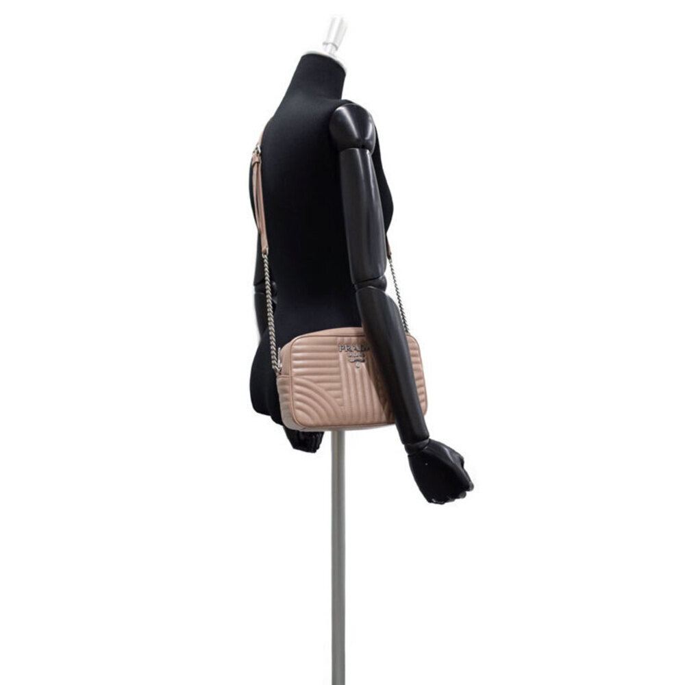 PRADA Diagram Leather Bag Chain Shoulder - Picture 9 of 9